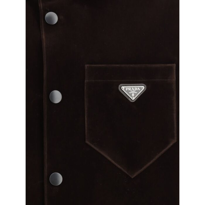 Prada Velvet Shirt Jacket - Image 3