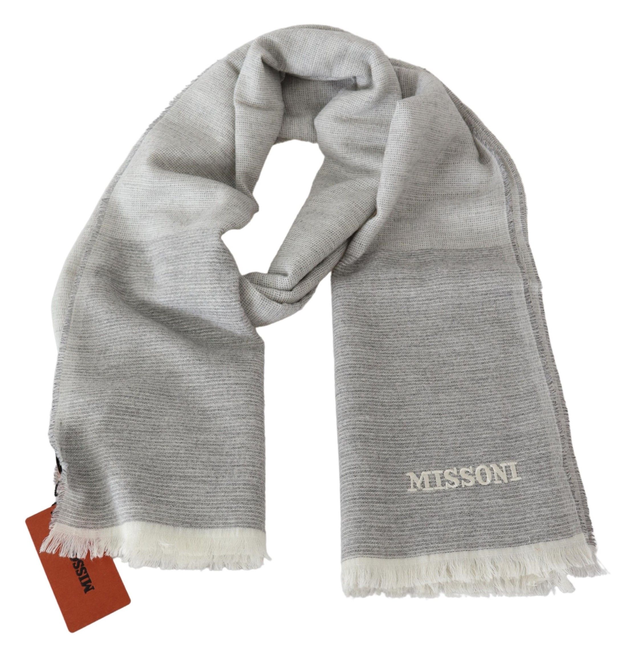 Missoni Beige 100% Wool Unisex Neck Wrap Scarf - Image 2