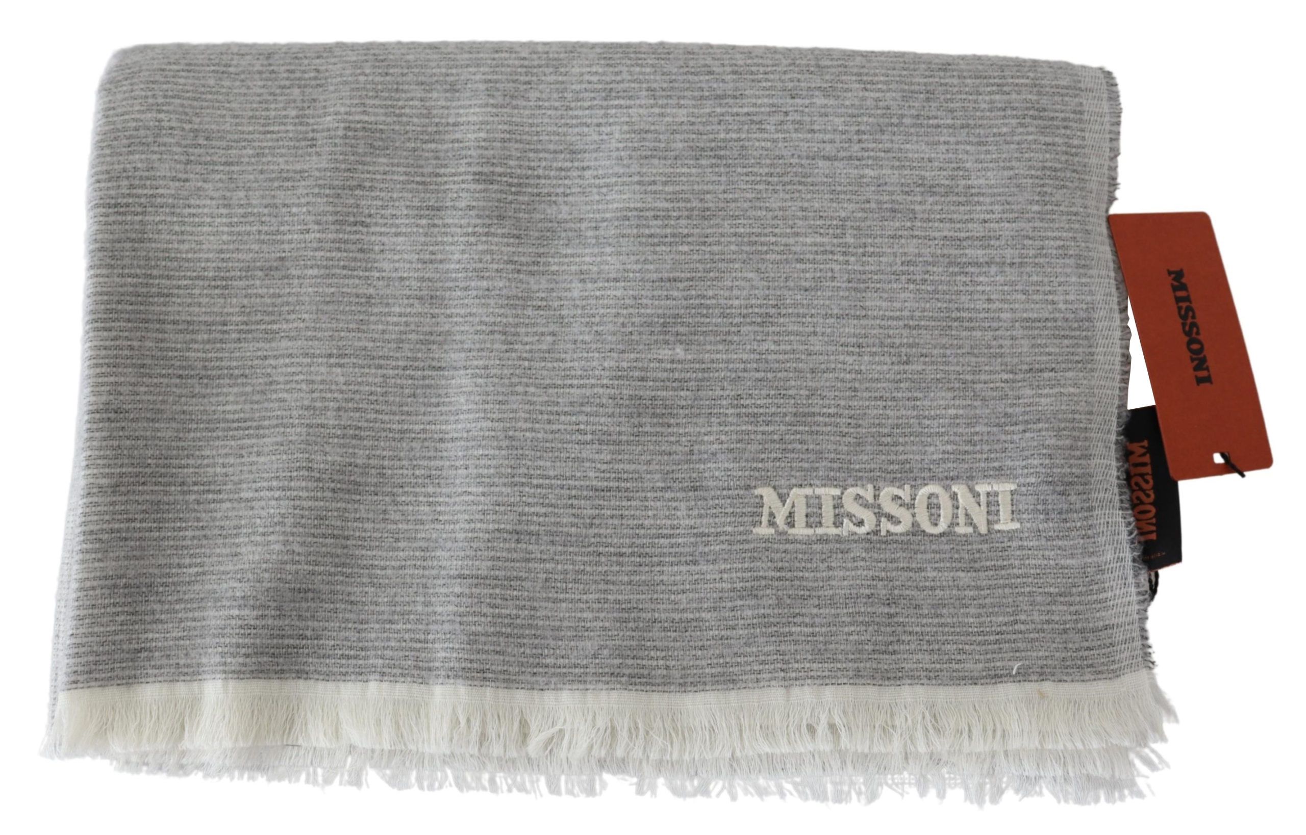 Missoni Beige 100% Wool Unisex Neck Wrap Scarf - Image 3