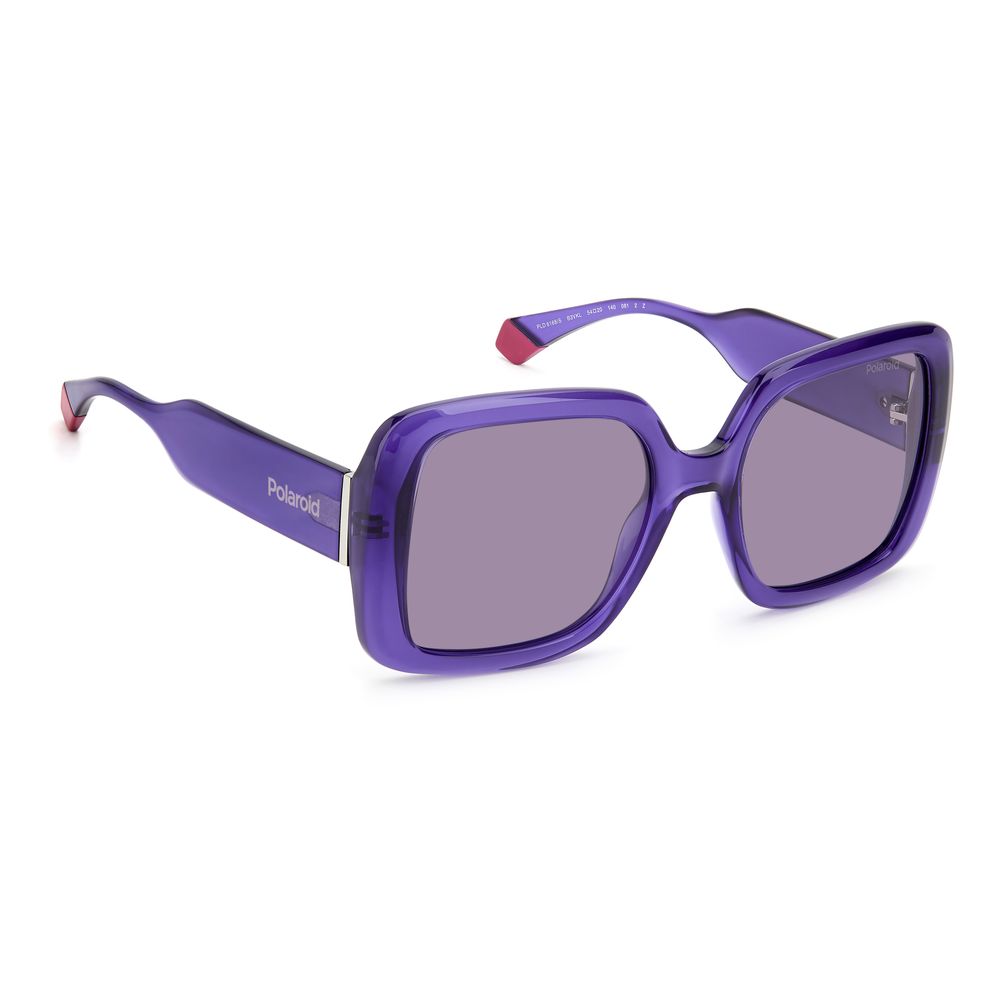 Polaroid Purple Plastic Sunglasses - Image 3