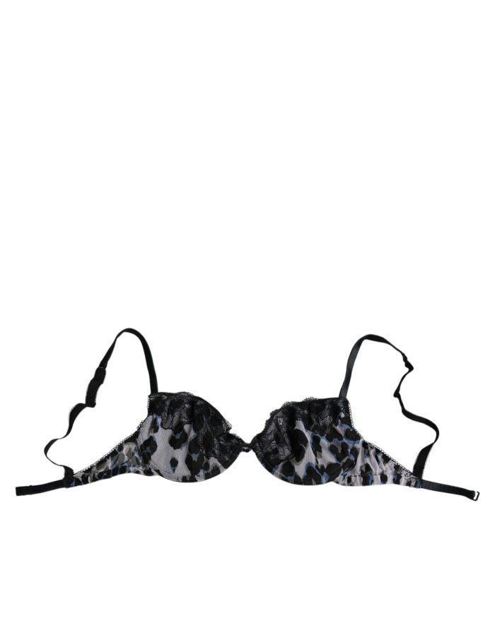 Roberto Cavalli White Leopard Push Up Reggiseno Bra Underwear - Image 2