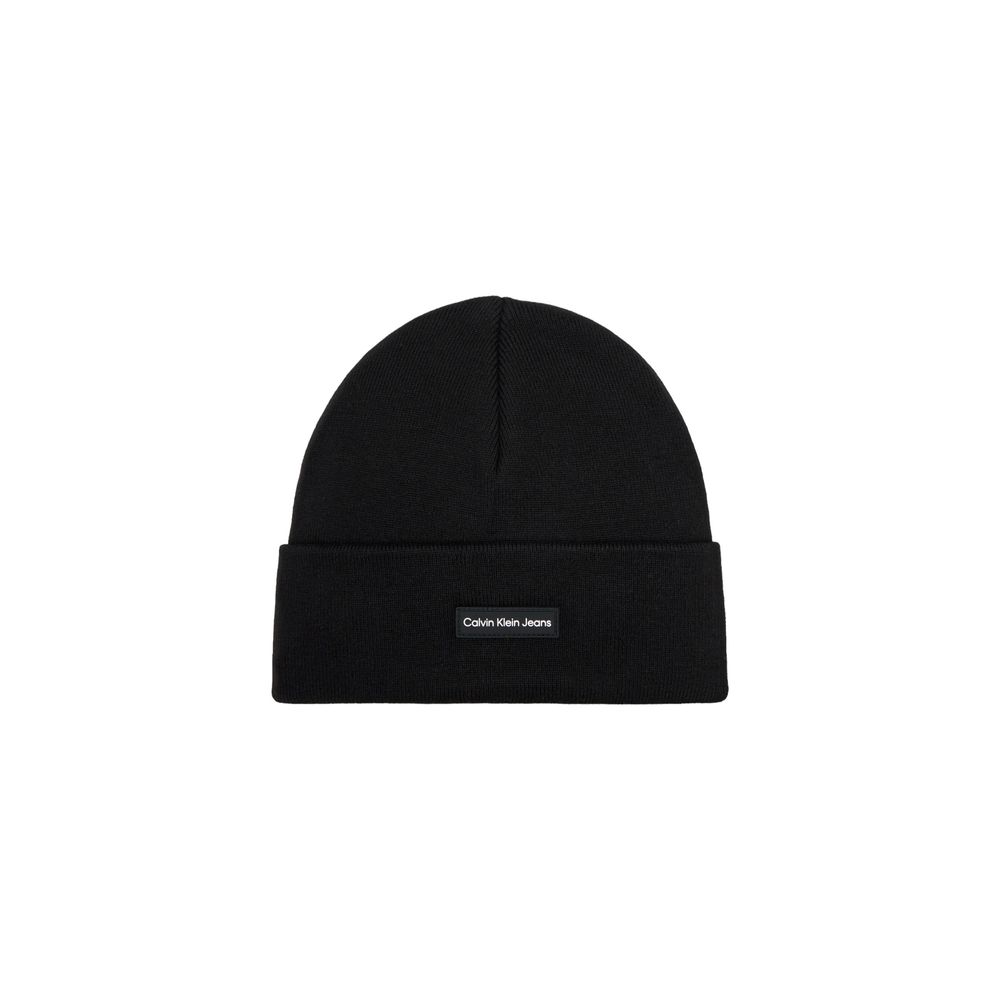 Calvin Klein Jeans Black Recycled Polyester Caps Baseball Hat