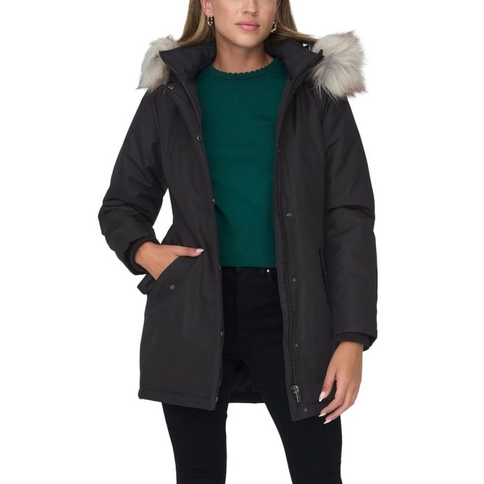 Only Black Polyester Jackets & Coat - Image 3