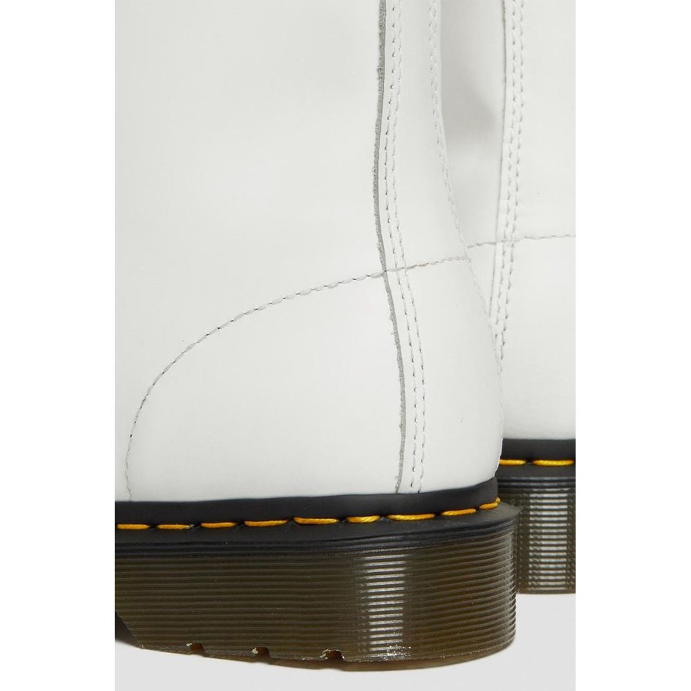 Dr. Martens White Leather Lace-Up Boots - Image 5