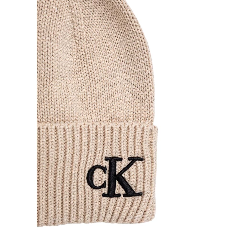 Calvin Klein Beige Cotton Caps Baseball Hat - Image 3