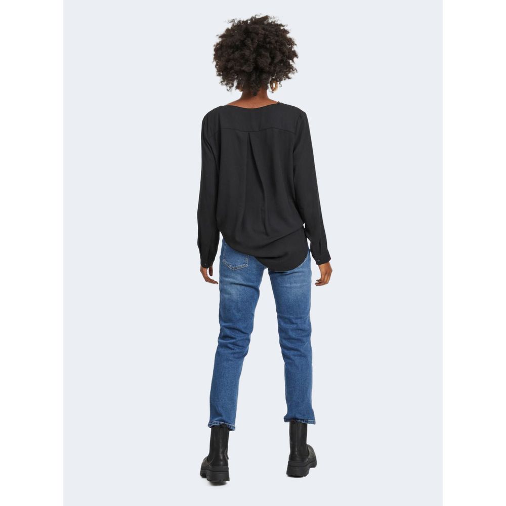 Vila Clothes Black Polyester Blouse - Image 4