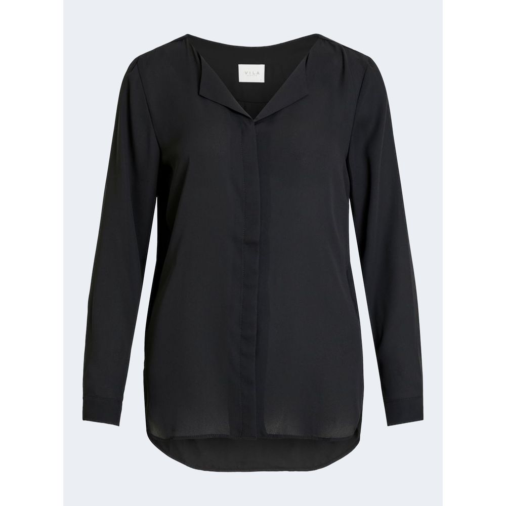 Vila Clothes Black Polyester Blouse - Image 5