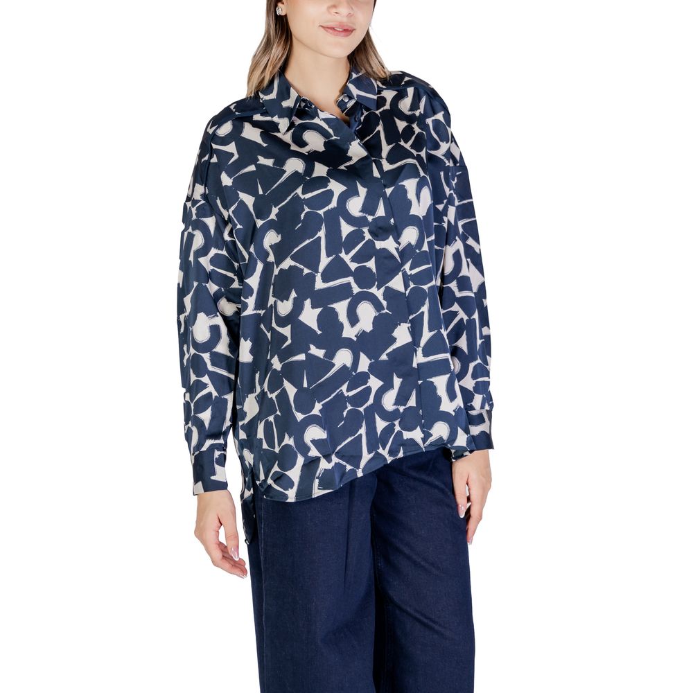 ICHI Blue Polyester Shirt - Image 3