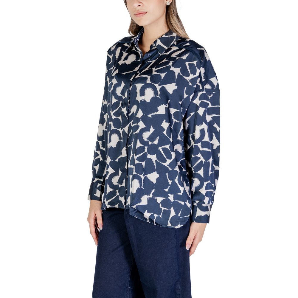 ICHI Blue Polyester Shirt - Image 4
