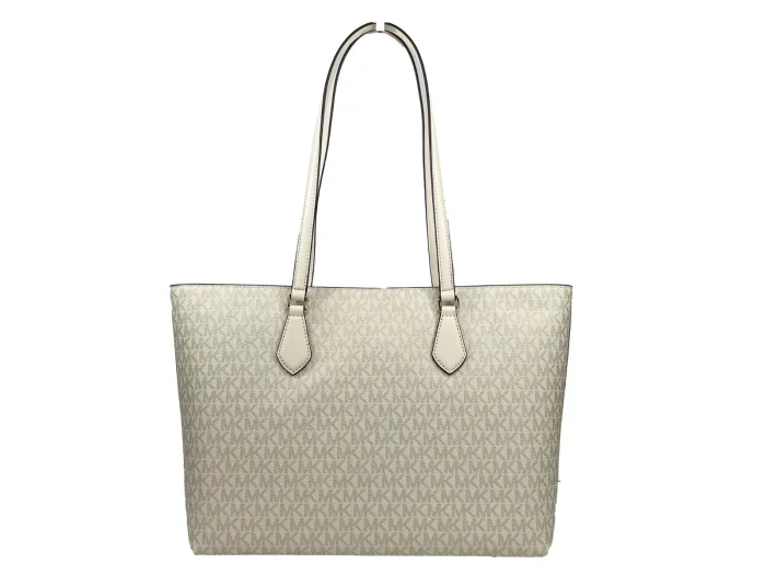 Michael Kors Sheila Large Tote Purse Bag Pale Gold - Image 4