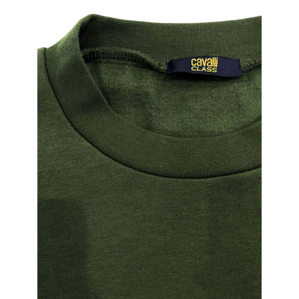 Cavalli Class Green Polyester Men Hoodie - Image 3