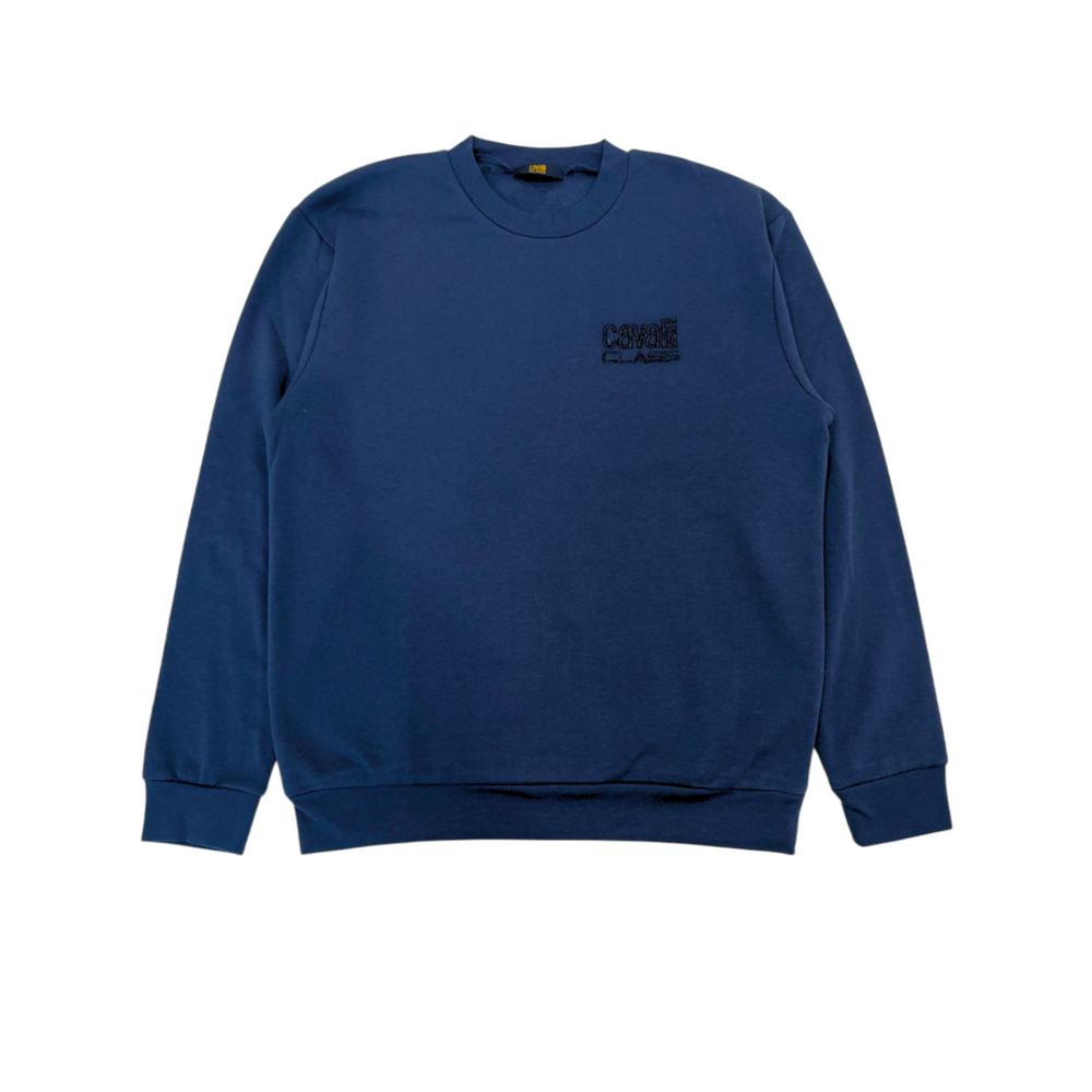 Cavalli Class Blue Polyester Men Sweater