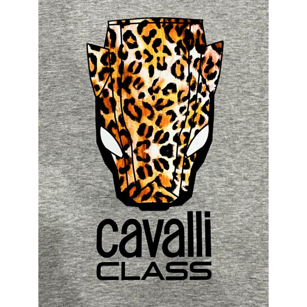 Cavalli Class Gray Polyester Women Hoodie - Image 4
