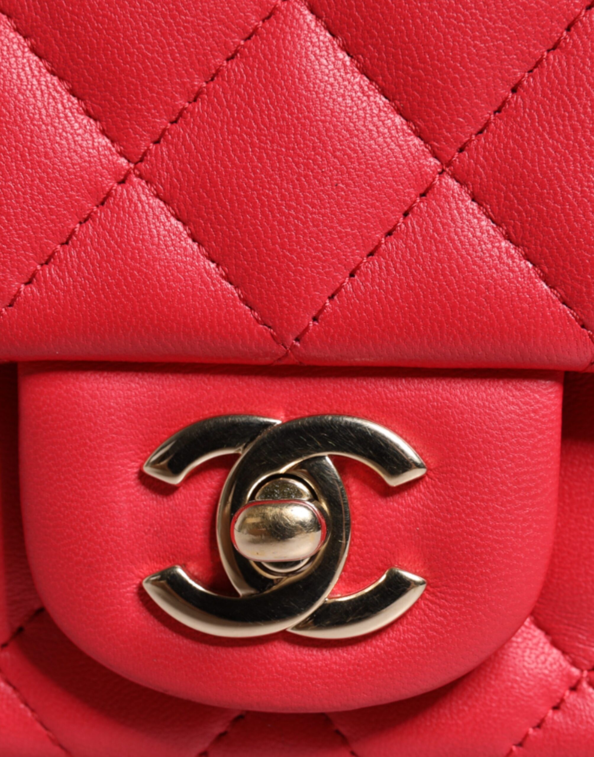 Chanel Pink Matelasse Chain Shoulder Lambskin Purse Mini - Image 2