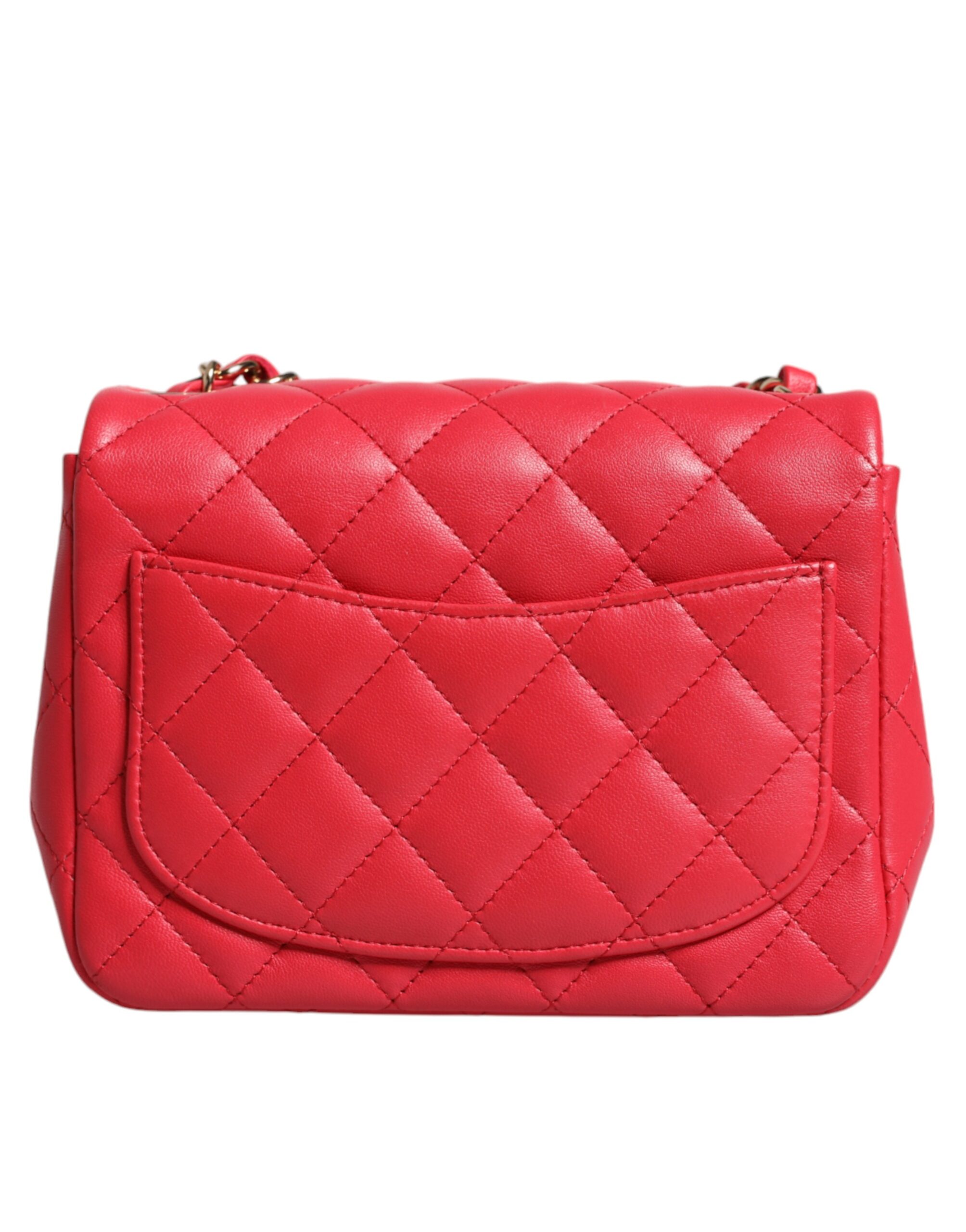Chanel Pink Matelasse Chain Shoulder Lambskin Purse Mini - Image 4