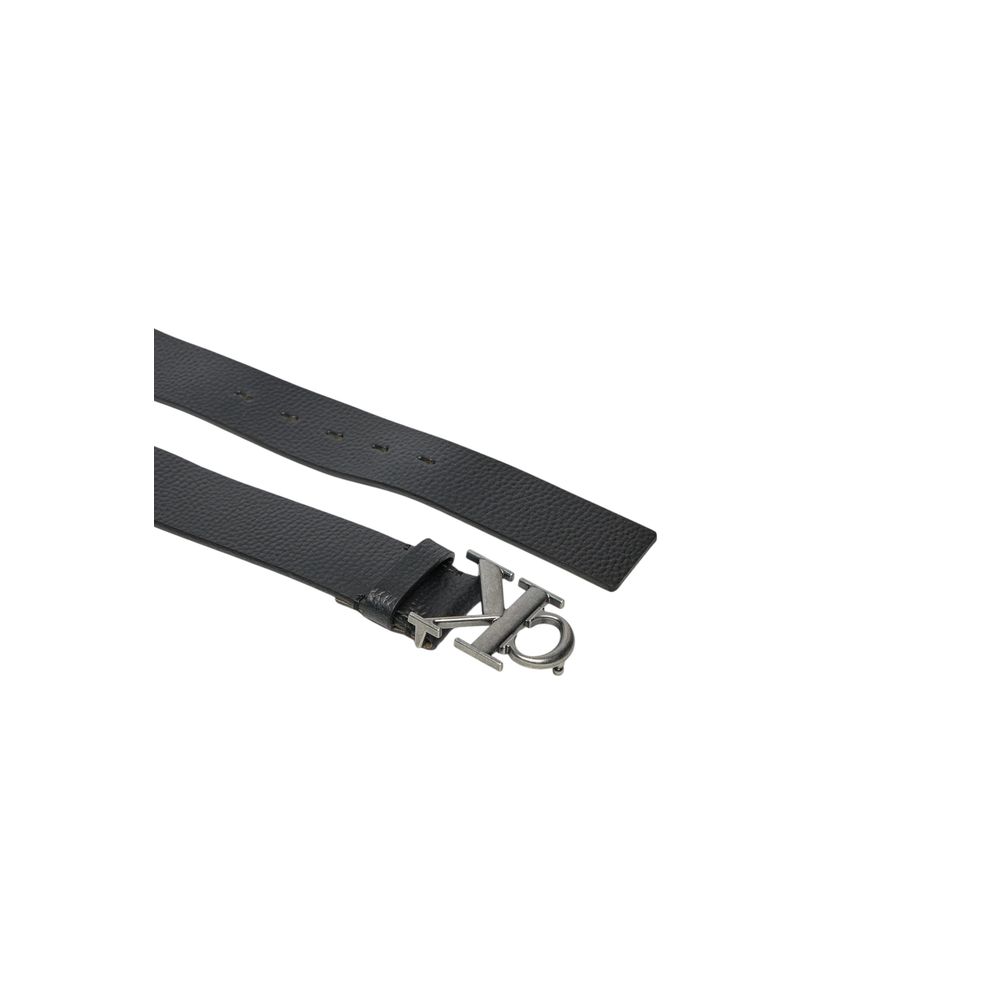 Calvin Klein Jeans Black Leather Regular Belt - Image 2