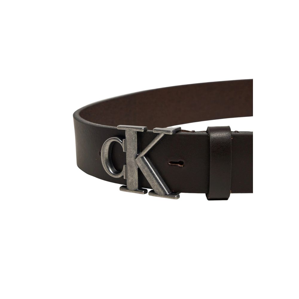 Calvin Klein Jeans Brown Leather Belt - Image 3