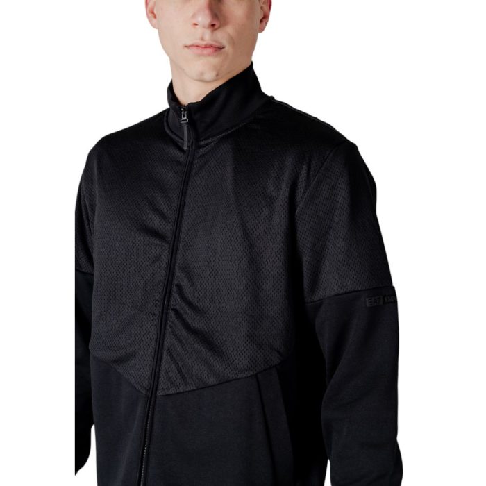 EA7 Emporio Armani Black Cotton Sweatsuit - Image 5