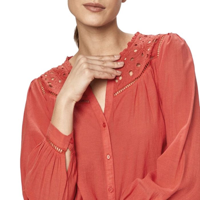 Pepe Jeans Red Viscose Shirt - Image 3