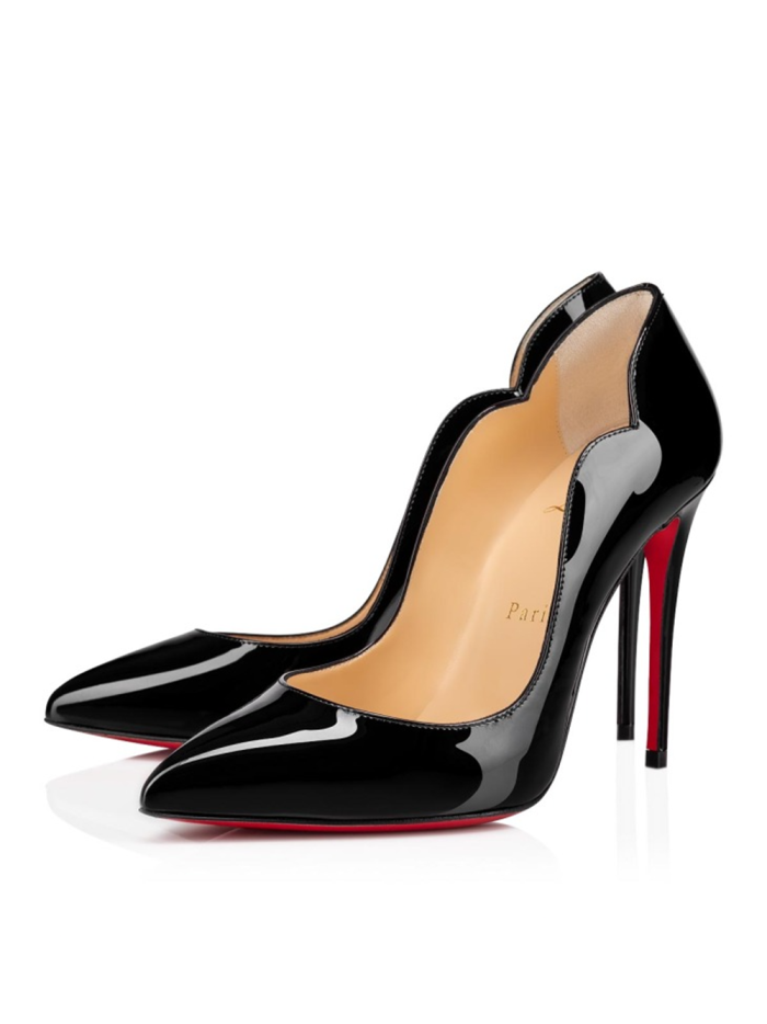 Christian Louboutin Black Patent Leather Hot Chick Pumps 100 - Image 2