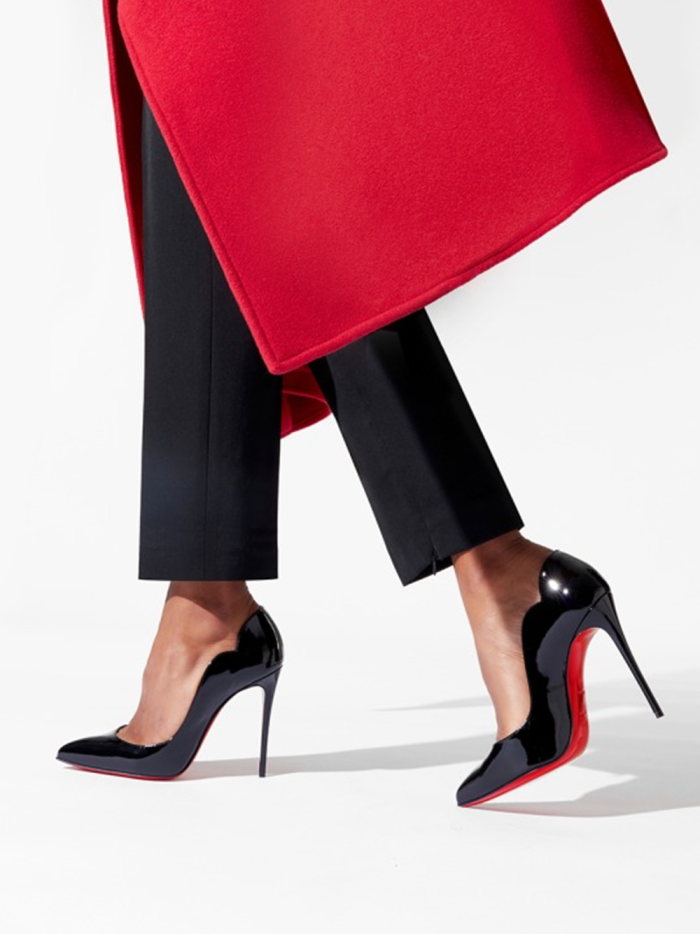 Christian Louboutin Black Patent Leather Hot Chick Pumps 100 - Image 5