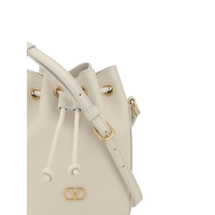 Valentino Garavani Mini Vlogo Drawstring Bucket Bag - Image 4