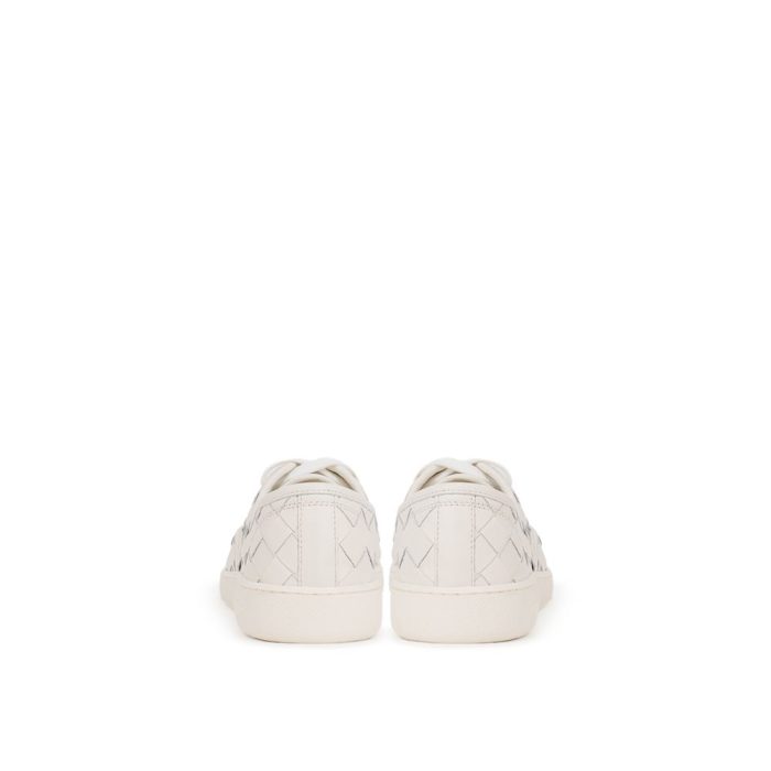 Bottega Veneta White Leather Sneaker - Image 5
