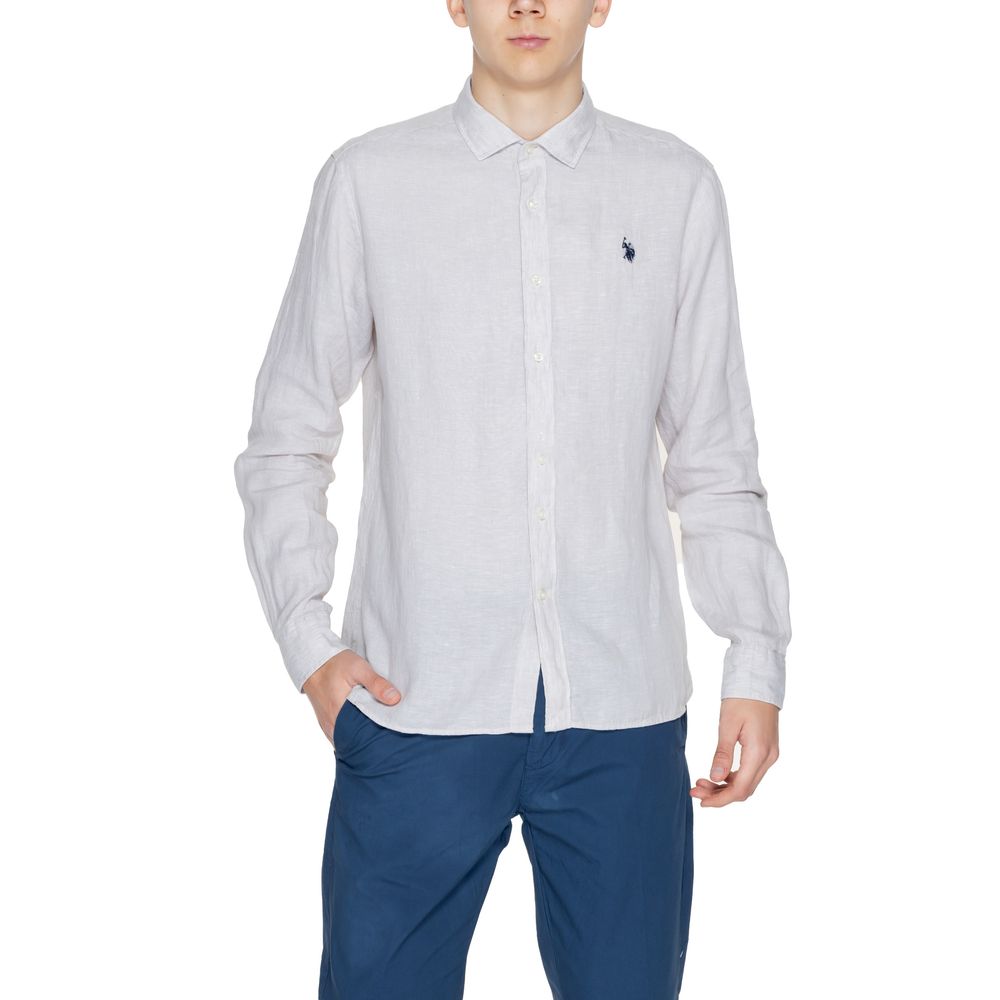 U.S. POLO ASSN. Beige Linen Shirt - Image 4