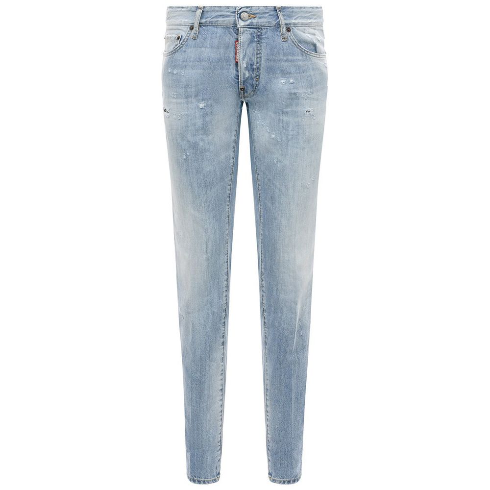 Dsquared² Light Blue Cotton Men Jeans