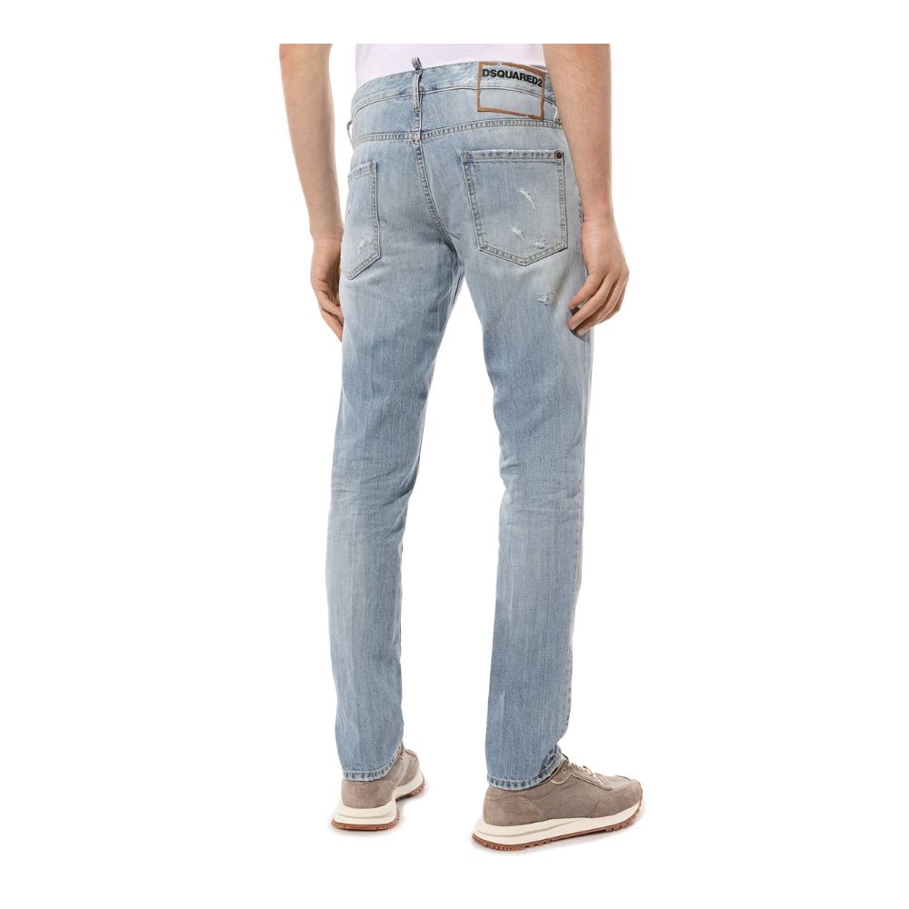 Dsquared² Light Blue Cotton Men Jeans - Image 2