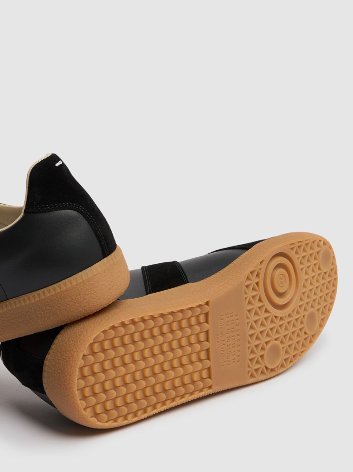 Maison Margiela Low Leather And Suede Sneakers - Image 4