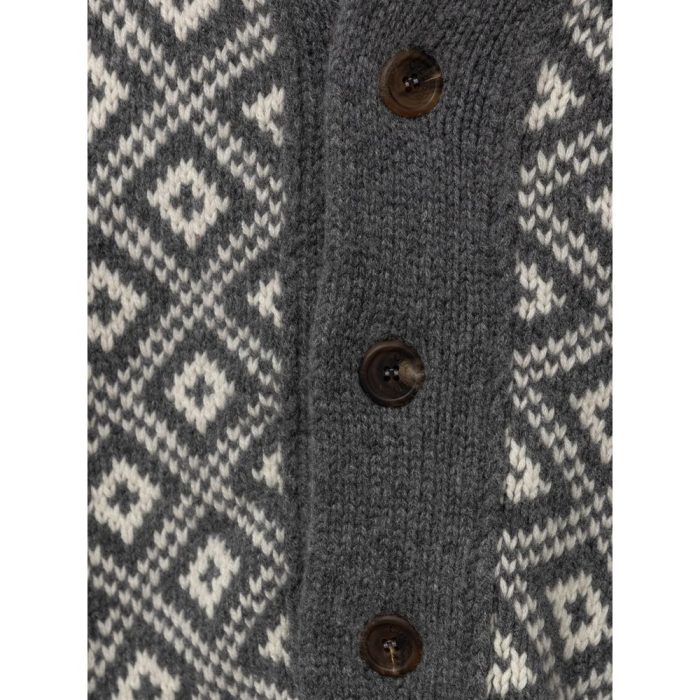 Cruciani Bicolor Cashmere Cardigan - Image 4