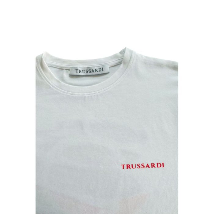 Trussardi Beachwear White Cotton T-Shirt - Image 3