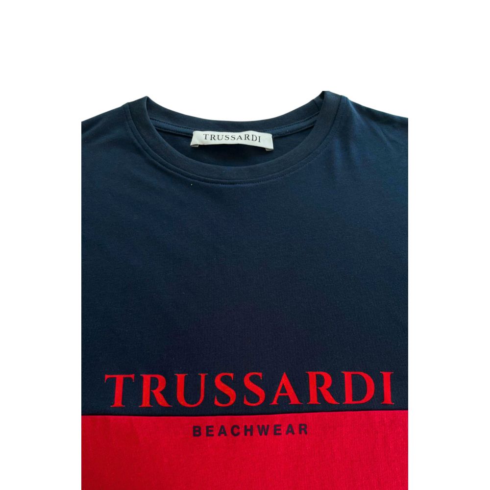 Trussardi Beachwear Red Cotton Men T-Shirt - Image 3