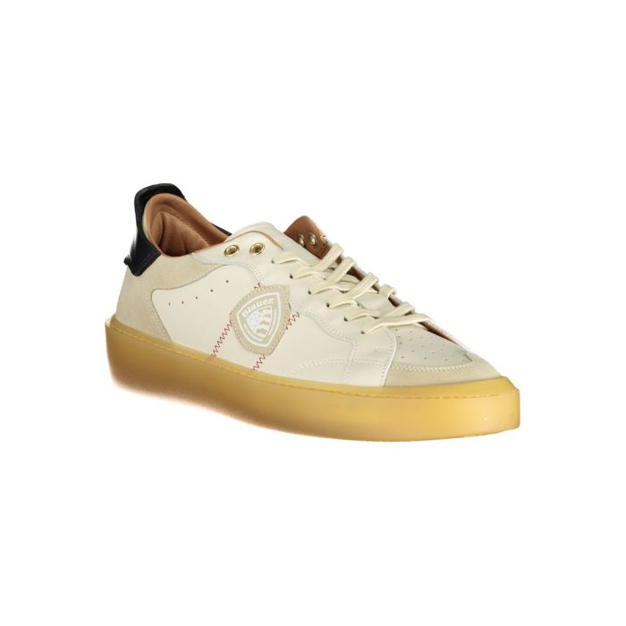 Blauer White Leather Men Sneaker - Image 2