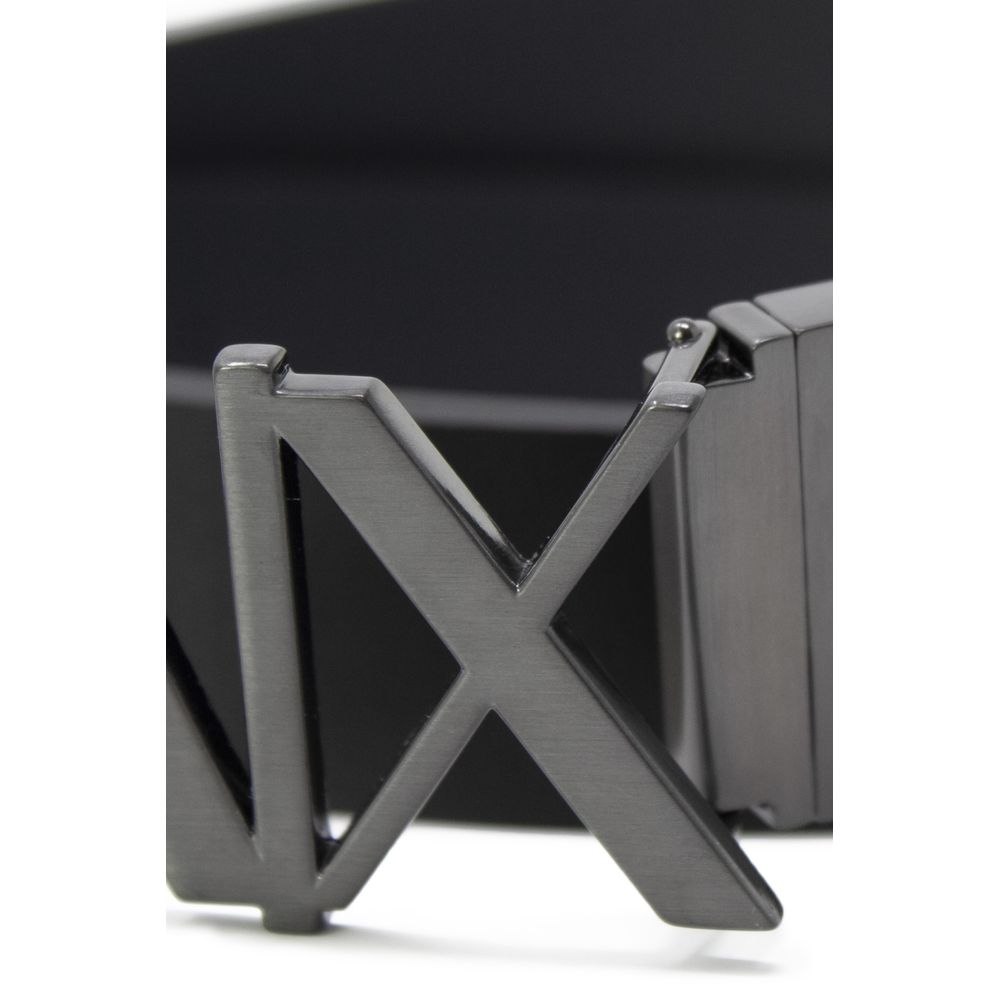 Armani Exchange Black Leather Regular Belt - Image 2