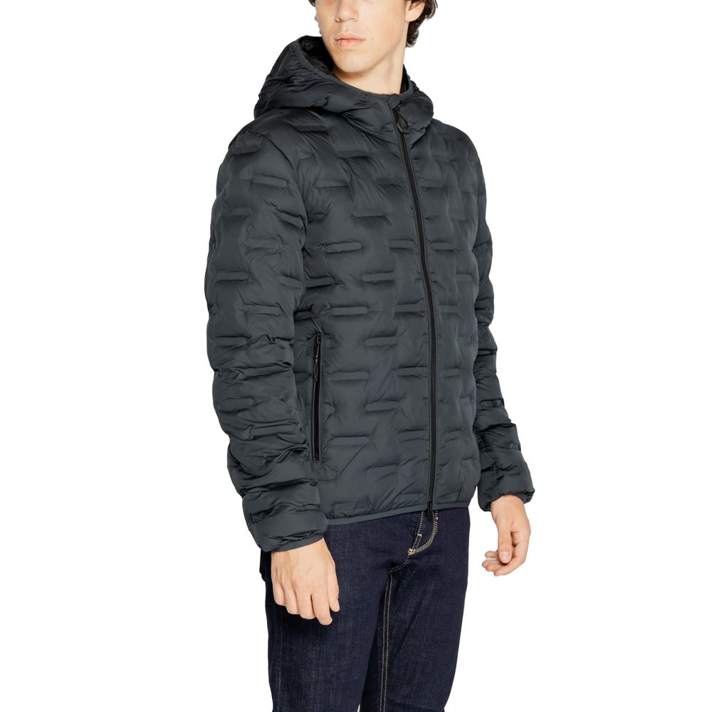 Replay Blue Polyester Full-Length Jacket - Image 4