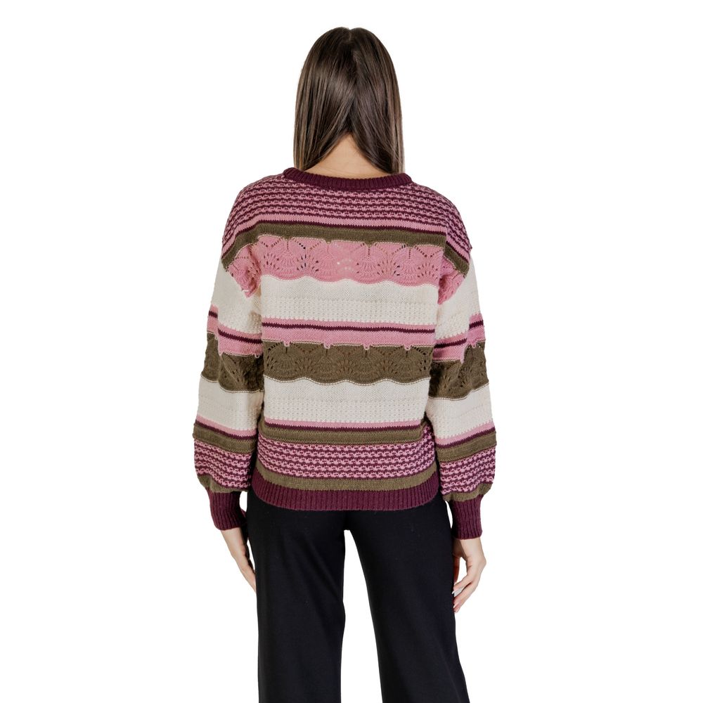 ICHI Multicolor Recycled Polyester Sweater - Image 2