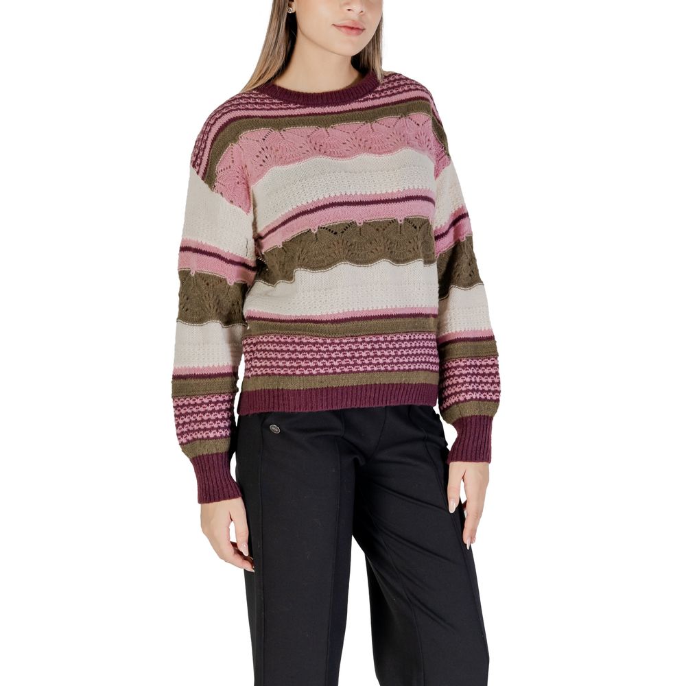 ICHI Multicolor Recycled Polyester Sweater - Image 3