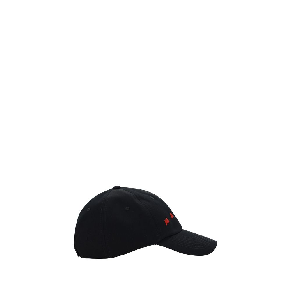 Marni Black Cotton Cap (Baseball Hat) - Image 2