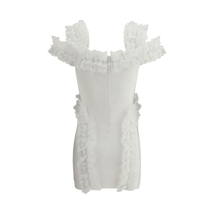 Self-Portrait Knit Ruffle mini Dress - Image 2
