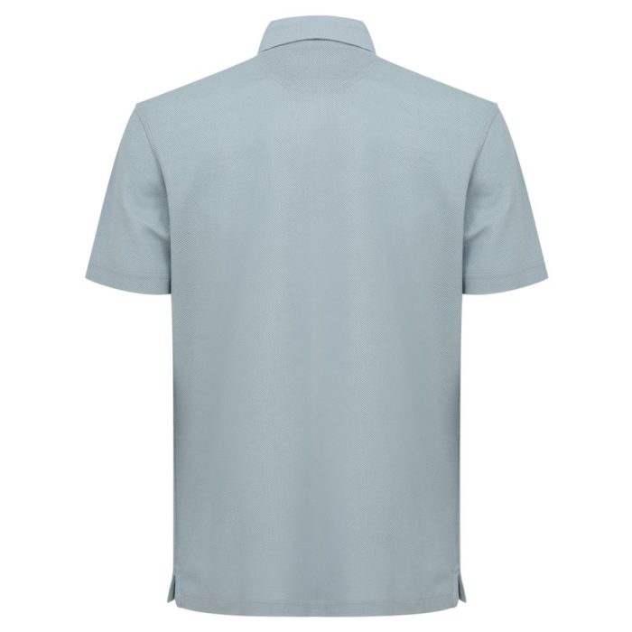 Corneliani Blue Cotton Polo Shirt - Image 2