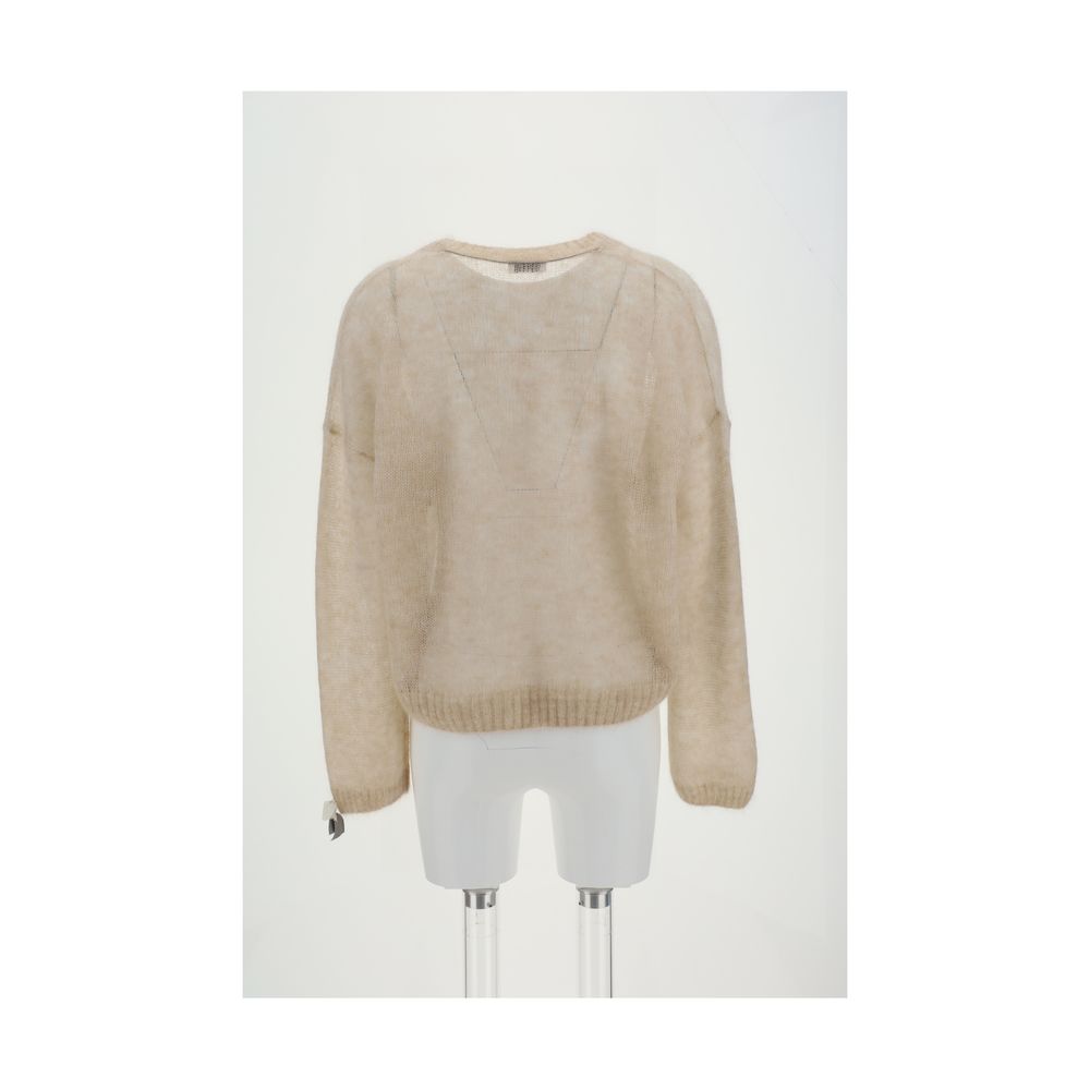Brunello Cucinelli Beige Mohair Sweatshirt - Image 2