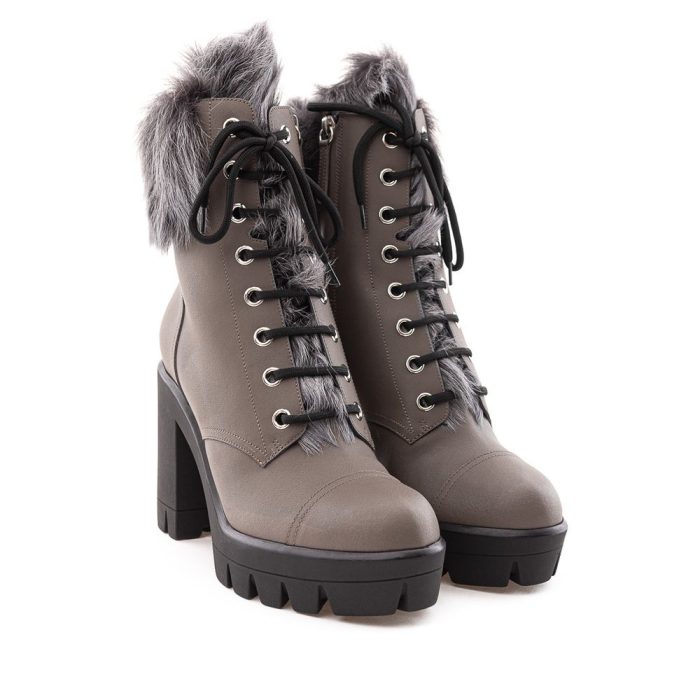 Giuseppe Zanotti Gray Eco Leather Boot - Image 2