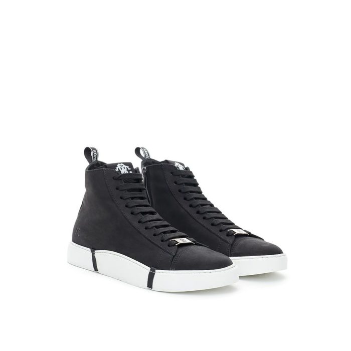 Roberto Cavalli Elegant Suede Sneakers in Chic Black - Image 3