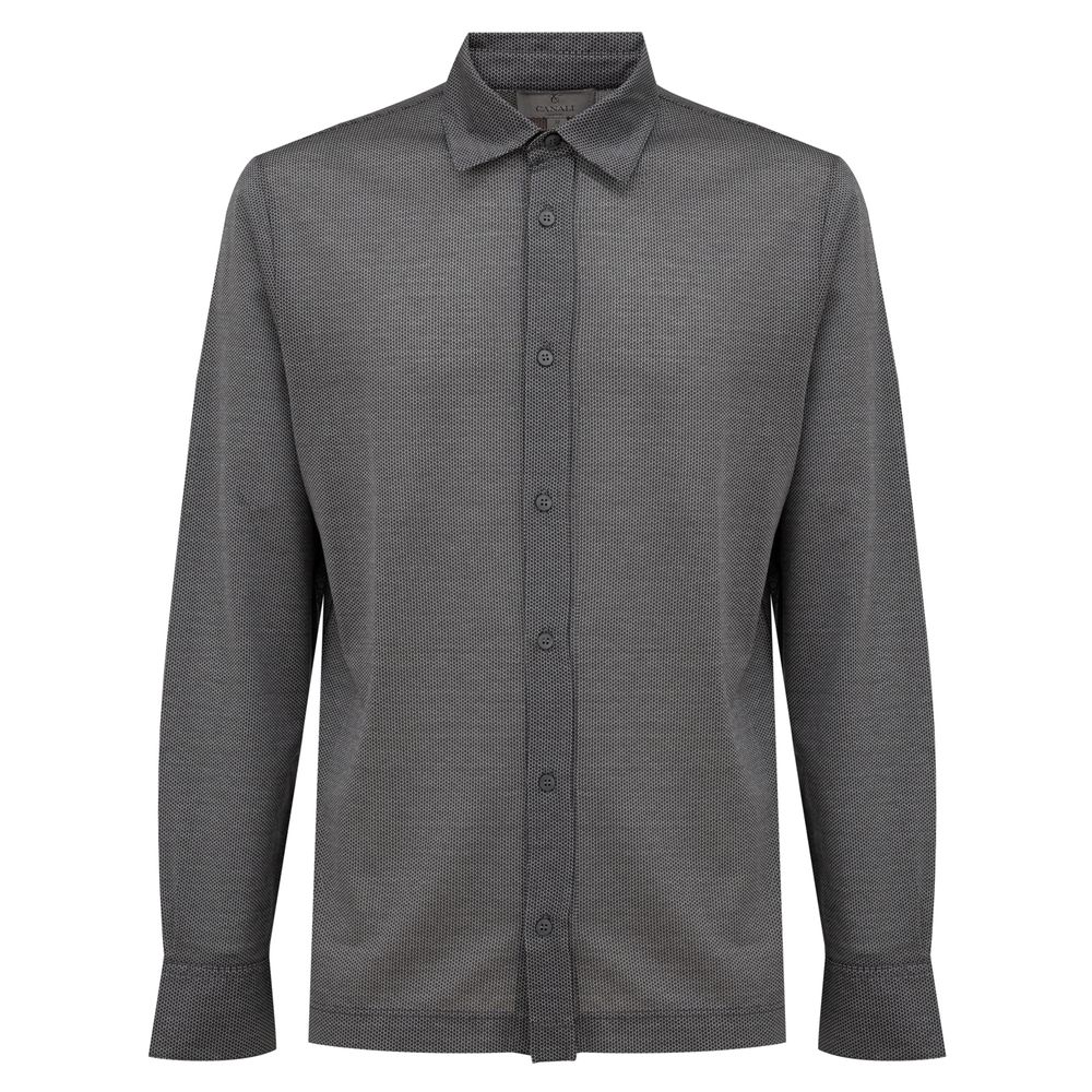 Canali Gray Cotton Shirt