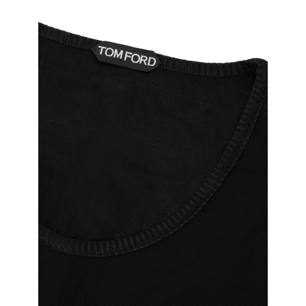 Tom Ford Black Viscose Tank Tops - Image 3