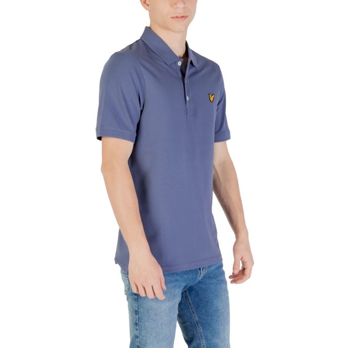 Lyle & Scott Blue Cotton Polo Shirt - Image 3