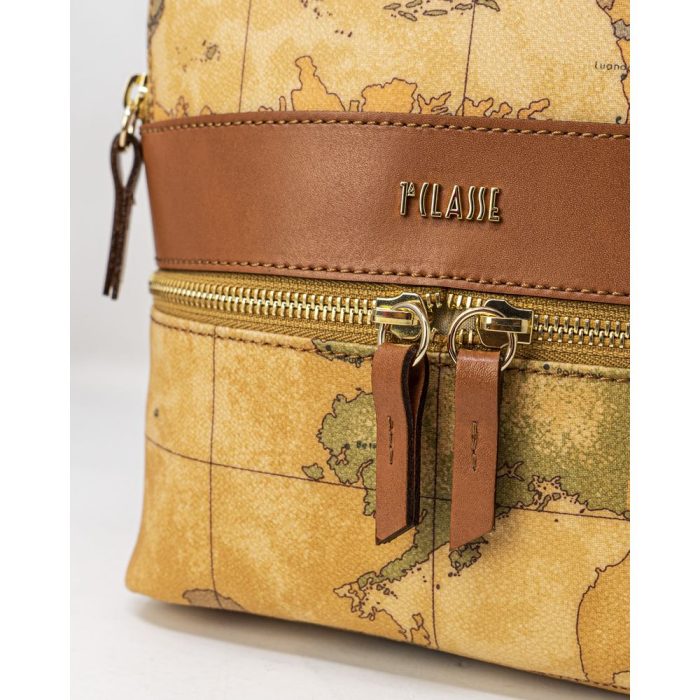 Alviero Martini Prima Classe Beige Leather Backpack - Image 5