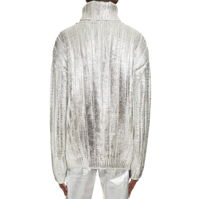 Balmain Brown Wool Men Turtleneck Sweater - Image 3